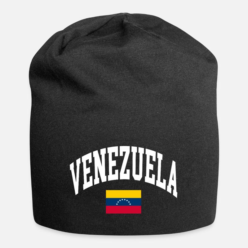 Drapeau du Venezuela - Bonnet en jersey - noir
