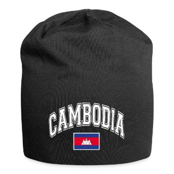 Kambodscha Flagge - Jersey-Beanie - Schwarz - Vorne