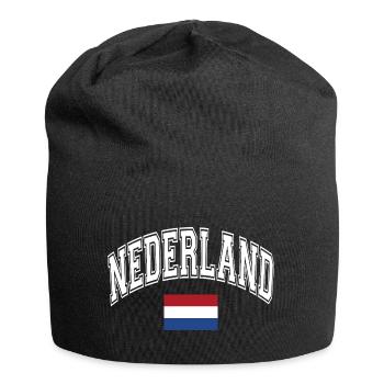 Drapeau néerlandais - Bonnet en jersey - noir - Devant