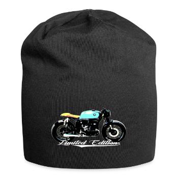 Cafe Racer Vintage Motorrad - Jersey-Beanie - Schwarz - Vorne