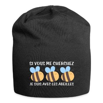 Cadeau agriculteur éleveur de abeilles - Bonnet en jersey - noir - Devant