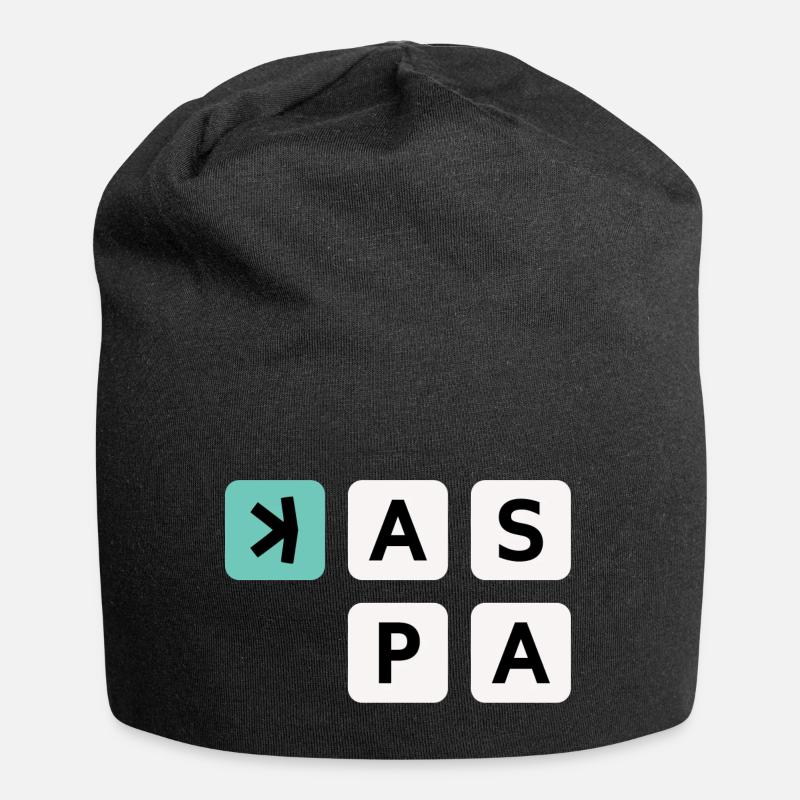KAS Kaspa Würfel Kubus Qubic Crypto - Jersey-Beanie - Schwarz
