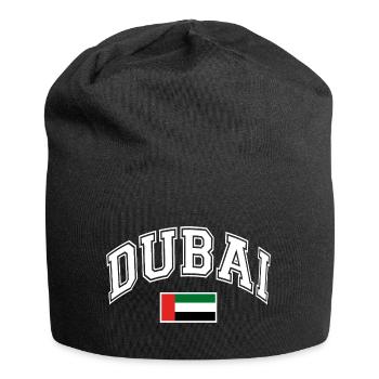 Drapeau de Dubaï - Bonnet en jersey - noir - Devant