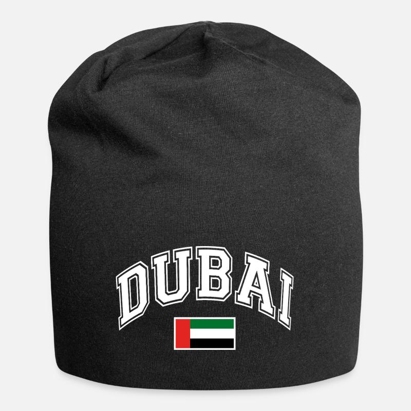 Dubai Flagge - Jersey-Beanie - Schwarz