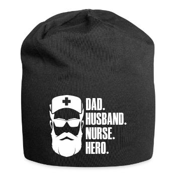 Papa Mari Infirmière Héroïne - Infirmière soignante - Bonnet en jersey - noir - Devant