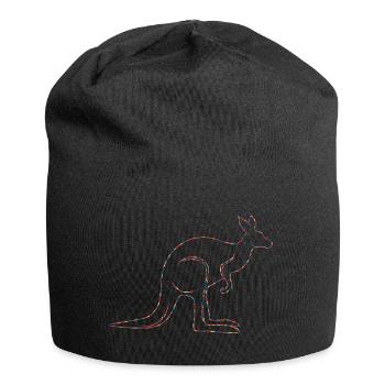 Kangaroo Känguru exotische Tiere Australien - Jersey-Beanie - Schwarz - Vorne