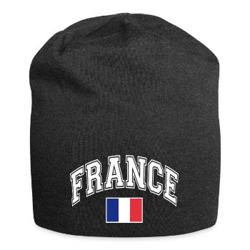 Drapeau de la France - Bonnet en jersey - charbon - Devant