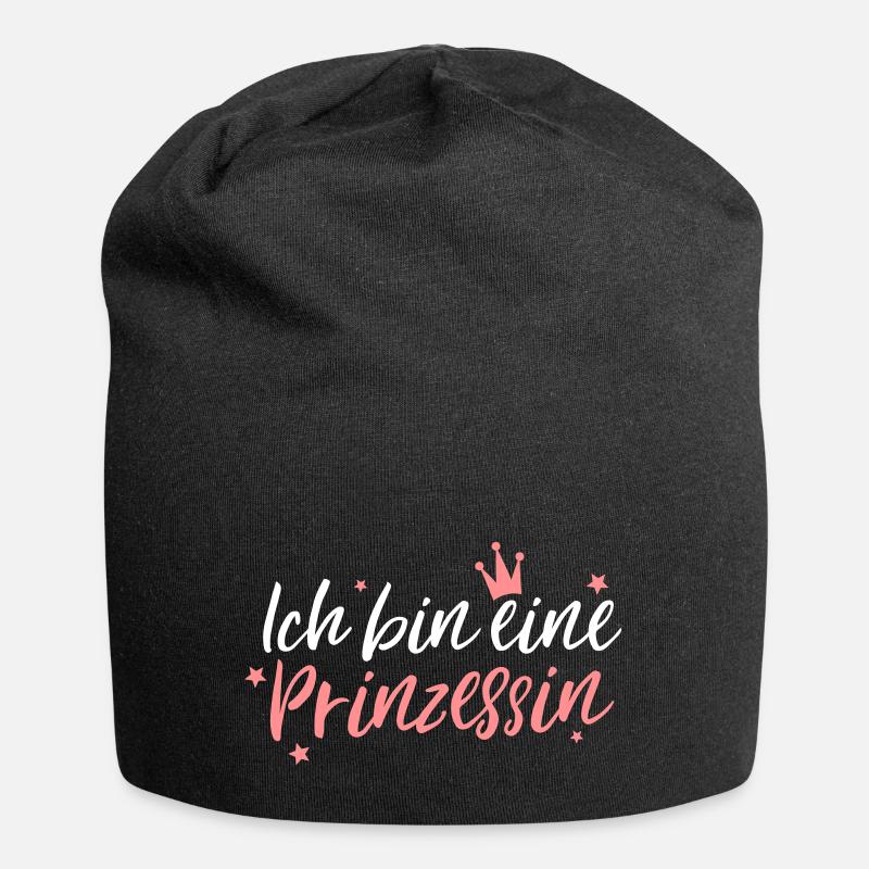 Ich bin eine Prinzessin Partnershirt - Jersey-Beanie - Schwarz