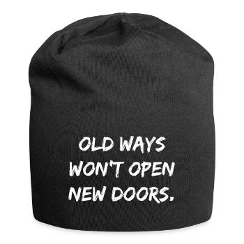 Motivational and Inspirational Statement Quote - Jersey-Beanie - Schwarz - Vorne