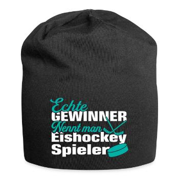 Eishockeyspieler Eishockey Hockey Spruch - Jersey-Beanie - Schwarz - Vorne