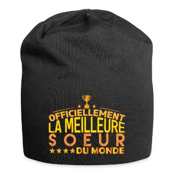 Soeur la meilleure soeur cadeau pour soeur ! - Bonnet en jersey - noir - Devant