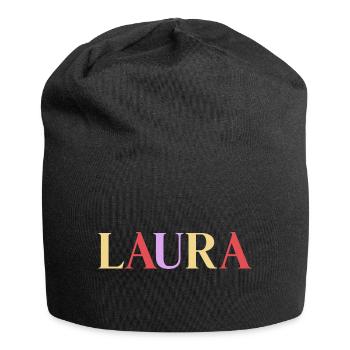 Name Spanierin Laura - Jersey-Beanie - Schwarz - Vorne