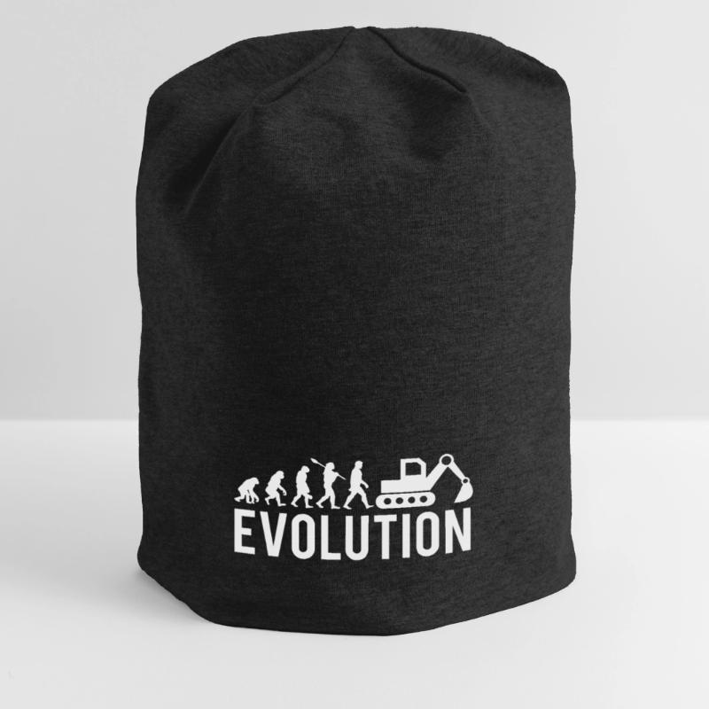 Excavator Construction Site Excavator Driver Construction Funny Evolution Jersey Beanie