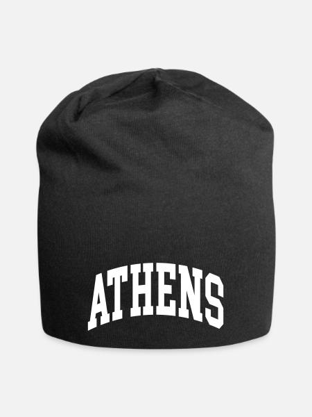Athen - Jersey-Beanie - Schwarz