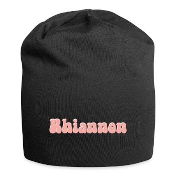 Name Tochter Rhiannon Retro Vorname Rhiannon Paar - Jersey-Beanie - Schwarz - Vorne