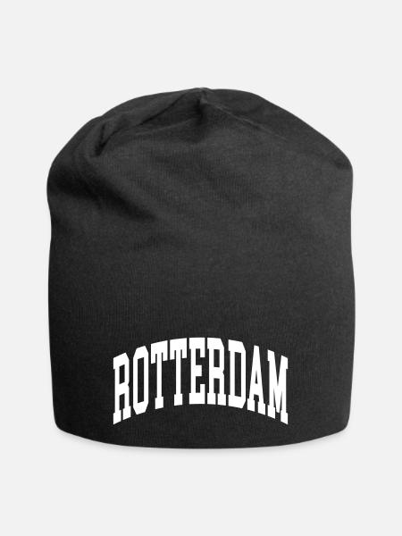 Rotterdam - Jersey-Beanie - Schwarz