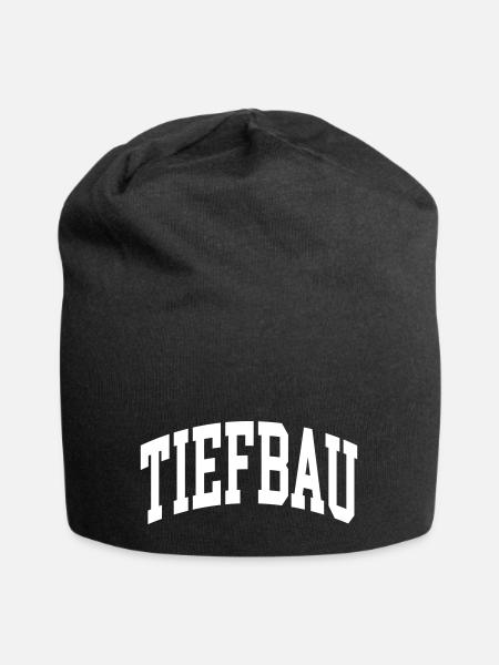 Tiefbau - Jersey-Beanie - Schwarz