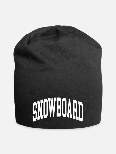 Snowboard - Jersey-Beanie - Schwarz