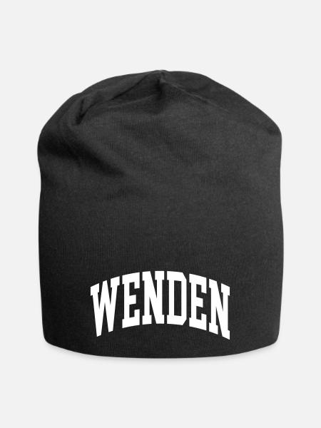 Wenden - Jersey-Beanie - Schwarz