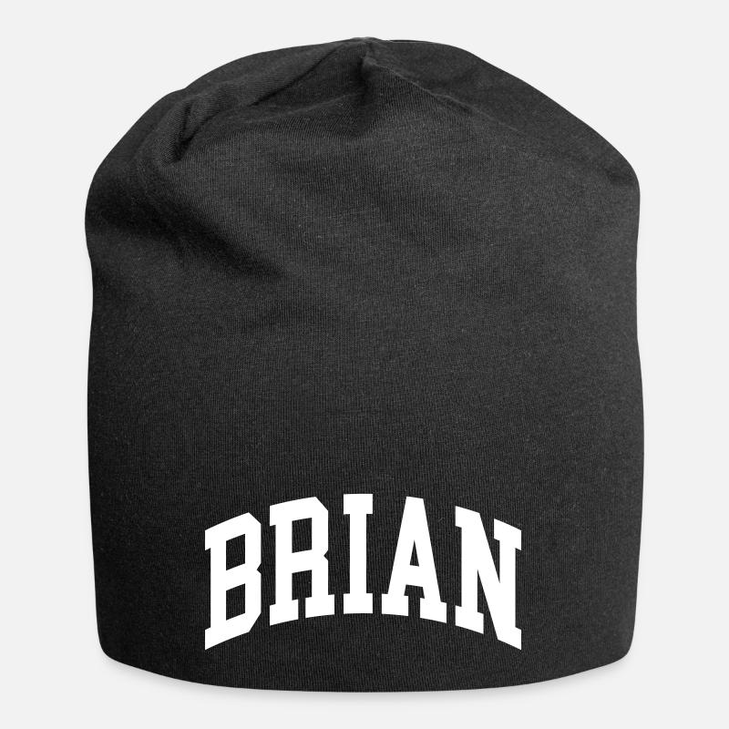 Brian - Jersey-Beanie - Schwarz
