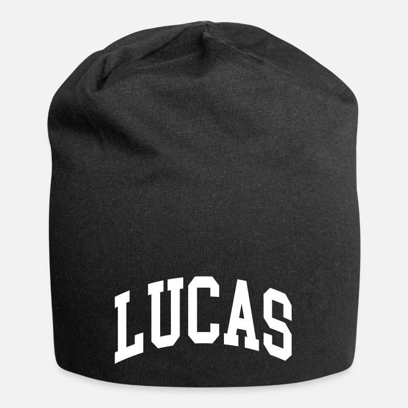 Lucas - Jersey-Beanie - Schwarz