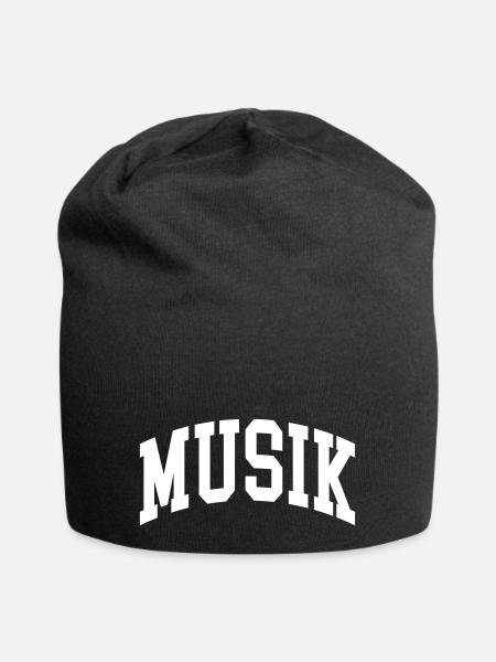 Musik - Jersey-Beanie - Schwarz
