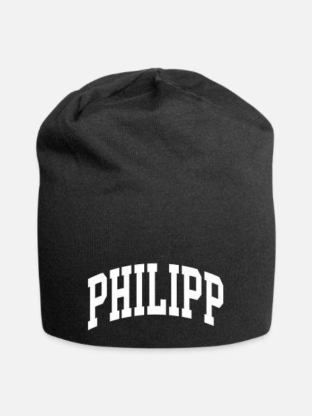 Philipp - Jersey-Beanie - Schwarz