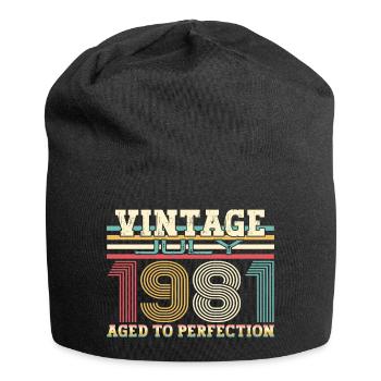 Vintage July 1981 41st birthday Men 41 years - Jersey Beanie - black - Front