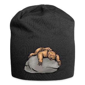Bären Office Employee Colleague Motivation Bear - Jersey Beanie - black - Front