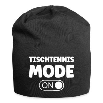 Tischtennis Ping Pong Mode On Spruch für Table - Jersey-Beanie - Schwarz - Vorne