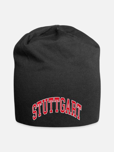 Stuttgart - Jersey-Beanie - Schwarz
