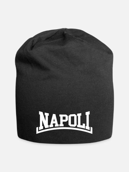 Neapel - Jersey-Beanie - Schwarz