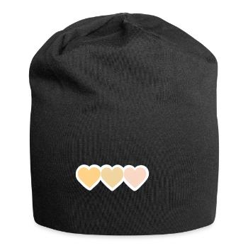 Trio de coeur - Bonnet en jersey - noir - Devant