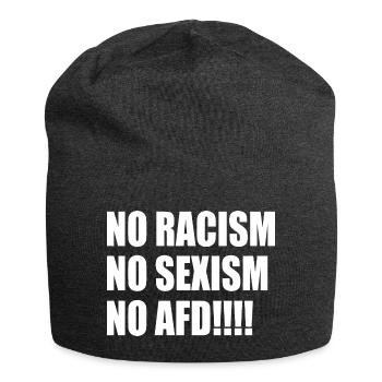 no racism no sexism no afd - Jersey Beanie - charcoal grey - Front