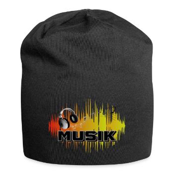 Musik Bunt - Jersey-Beanie - Schwarz - Vorne