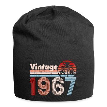 Millésime 1967 Palmiers Rétro Anniversaire - Bonnet en jersey - noir - Devant
