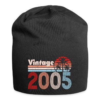 Millésime 2005 Palmiers Rétro Anniversaire - Bonnet en jersey - noir - Devant
