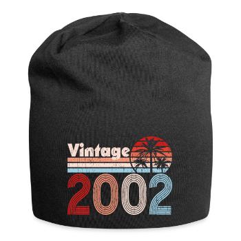 Millésime 2002 Palmiers Rétro Anniversaire - Bonnet en jersey - noir - Devant