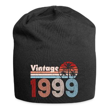 Vintage 1999 Palmen Retro Geburtstag - Jersey-Beanie - Schwarz - Vorne