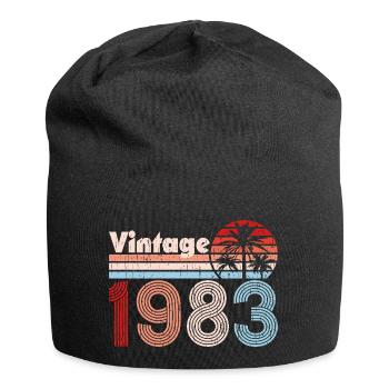 Vintage 1983 Palmen Retro Geburtstag - Jersey-Beanie - Schwarz - Vorne
