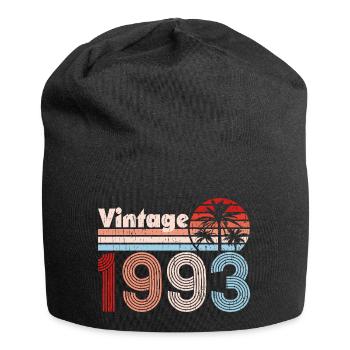 Vintage 1993 Palmen Retro Geburtstag - Jersey-Beanie - Schwarz - Vorne
