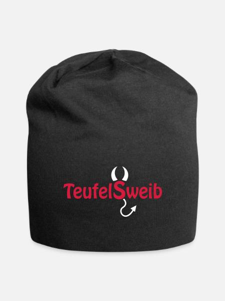 Teufelsweib - Jersey-Beanie - Schwarz