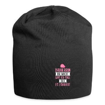 Bauherrin Richtfest Hausbau - Jersey-Beanie - Schwarz - Vorne
