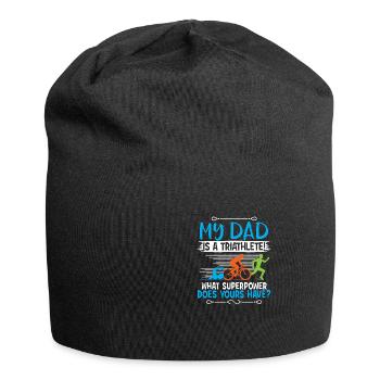 Triathlon Sport Triathlete Gift · Super Power - Bonnet en jersey - noir - Devant