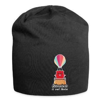 Heißluftballon & Ballon Fahrer Geschenk - Jersey-Beanie - Schwarz - Vorne
