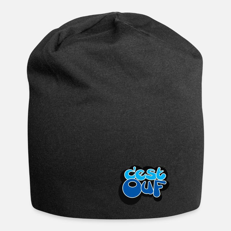C EST OUF BLEU - Bonnet en jersey - noir