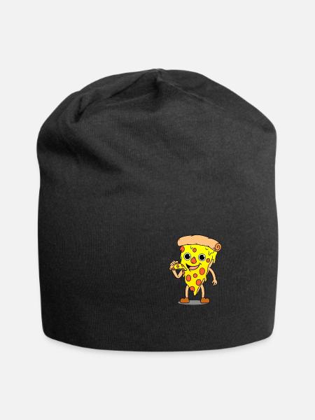 Pizza essen eine Pizza - Jersey-Beanie - Schwarz