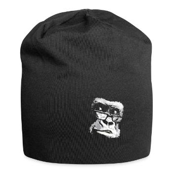 Affe Schimpanse Gorilla Sonnenbrille Affe - Jersey-Beanie - Schwarz - Vorne