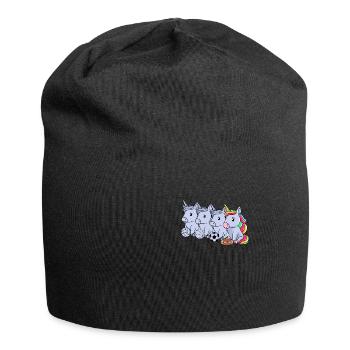 Sport Rugby Fußballer Einhorn Fußball - Jersey-Beanie - Schwarz - Vorne