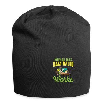 Radio amateur quand tout échoue Radio amateur - Bonnet en jersey - noir - Devant